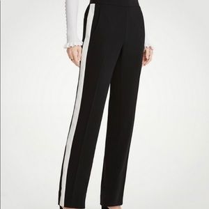 Black Tuxedo Pant With White Stripe